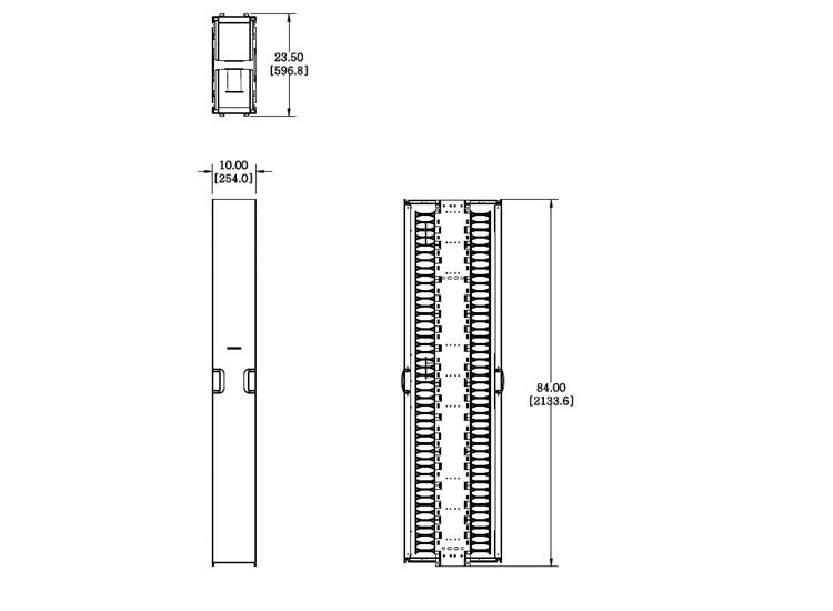 Vertikalt kabelføringsskap VCM-DS-84-10 (1KIT)