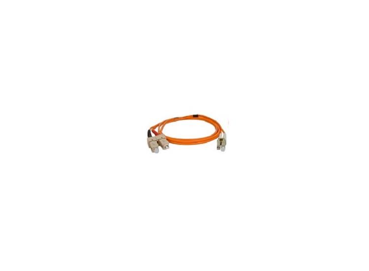 Snor SC-LC duplex OM1,  1m 62,5/125µm. Farge orange