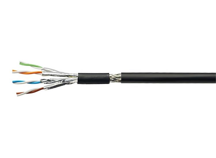 Kabel kat7 S/FTP NET Ute PE/LSZH Sort 500m