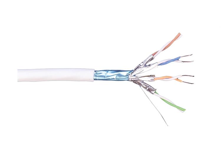 Kabel Kat7 F/FTP NET LSZH Hvit Rull:500m